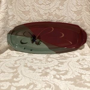 Folette handmade pottery 14 3/4” x 6 1/4” Platter